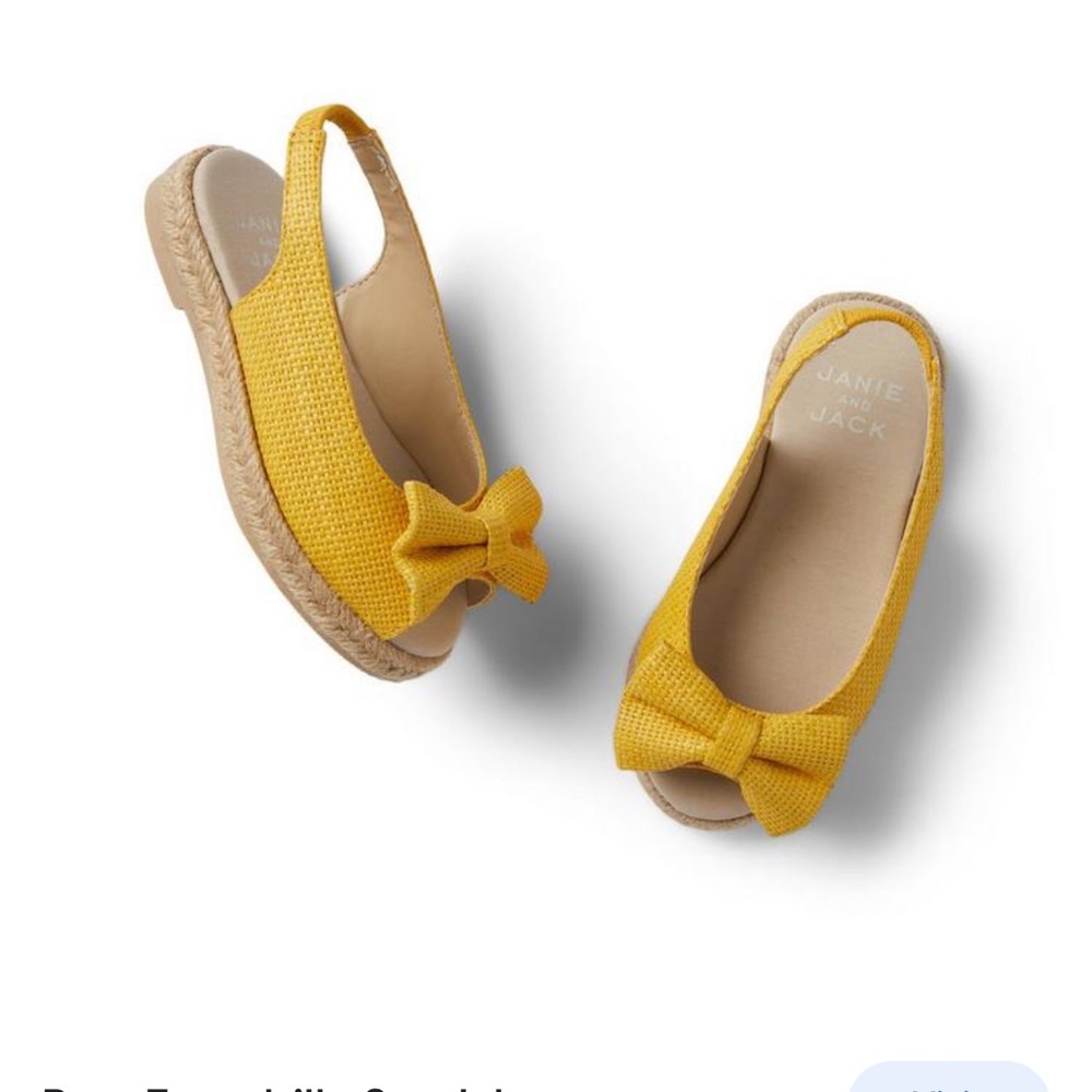 Janie and Jack Espadrille Yellow Sandal